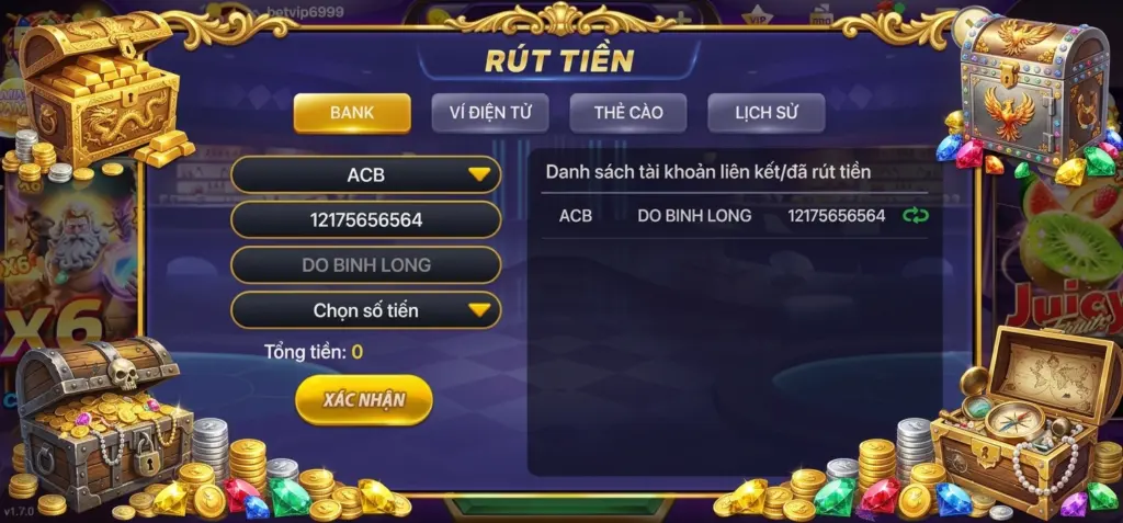 Rút Tiền Bank Betvip