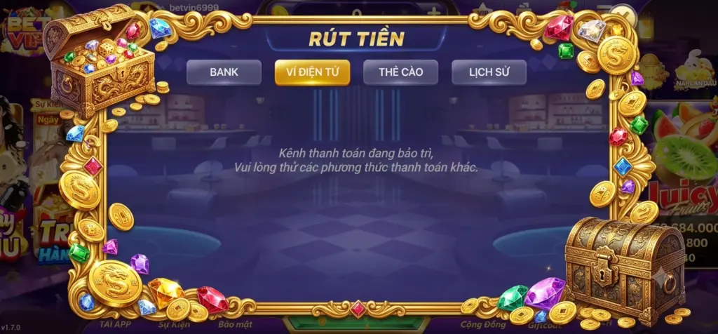 Rút Tiền Ví Điện Tử Betvip