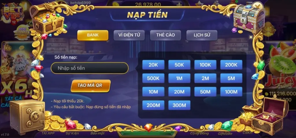 Nạp Tiền X10 Nạp Đầu Betvip