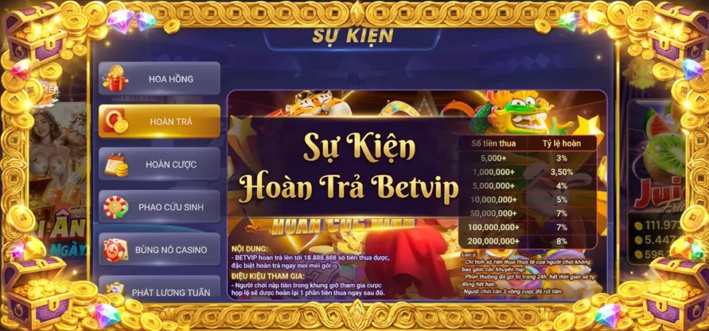 Sự Kiện Hòa Trả Betvip